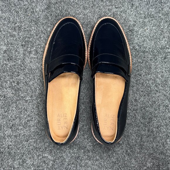 Naturalizer Adaline Loafers Womens Size 10 Dark Blue Patent Leather Slip On Shoe - Picture 8 of 12